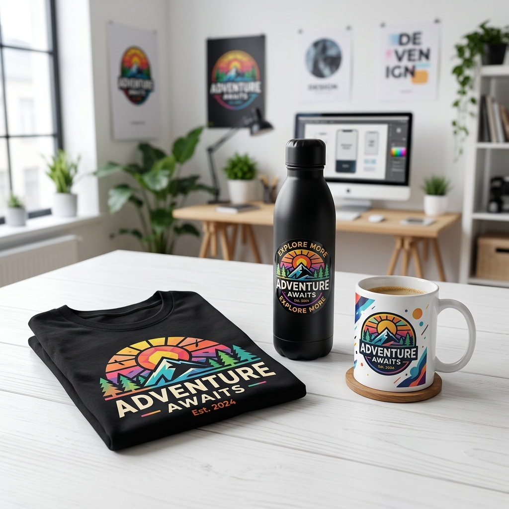Muestra de estampados textiles y objetos personalizados